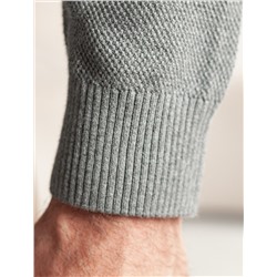 Джемпер фактурной вязки из хлопка с нейлоном