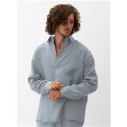 Рубашка мужская с длинным рукавом MIST, размер 56, голубая