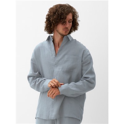 Рубашка мужская с длинным рукавом MIST, размер 56, голубая