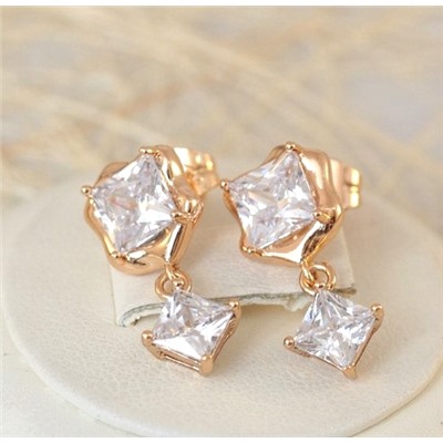 Серьги-гвоздики позолота  H01-15255