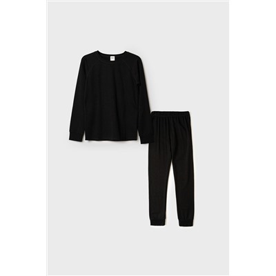 Термокомплект трикот. для девочек: фуфайка (футболка) с длин. рук, брюки для эпизод. использования PLAYTODAY, 1226894