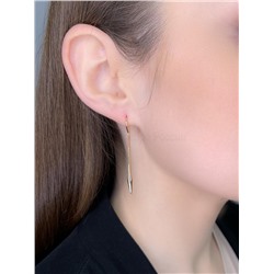 Серьги-продёвки из золочёного серебра 925 пробы п7-678з