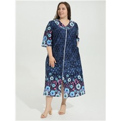 Халат "Кадриль" синие цветы