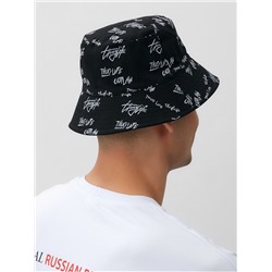 Панама двусторонняя MINAKU с надписями, чёрная, размер 58