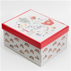 Коробка подарочная новогодняя складная «Хюгге», 31×25.5×16 см, Новый год