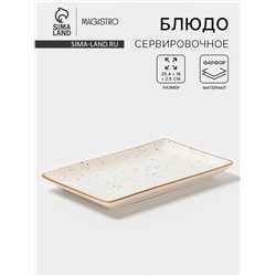 Блюдо сервировочное Magistro Queil, 25.4×16×2.2 см, фарфор, белое
