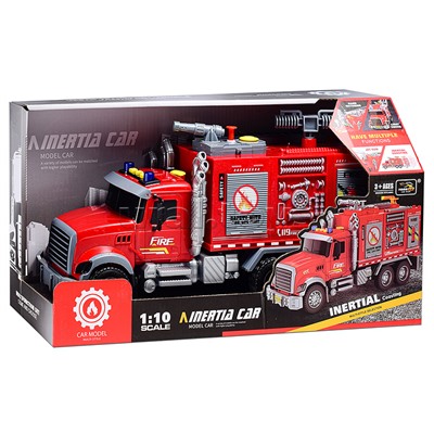 Машина "Пожарная" с распылением воды, на батарейках, в коробке