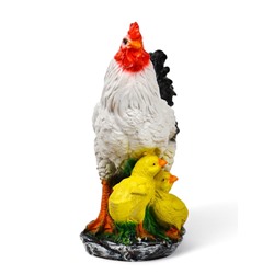 Садовая фигура из полистоуна «Курица с цыплятами», 33×17×25 см