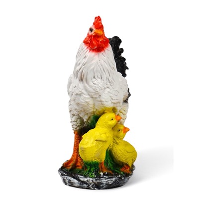 Садовая фигура из полистоуна «Курица с цыплятами», 33×17×25 см