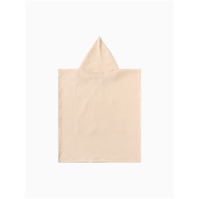 Пончо детское муслиновое LoveLife, 56×70 см, хлопок 100%, сливочное