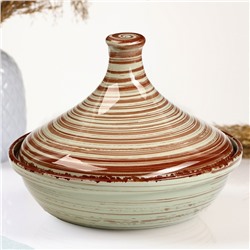 Тажин Борисовская керамика «Мята», 1 л, 17.5×22 см, керамика, зелёный