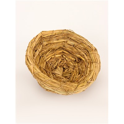 Гнездо для птиц плетёное из соломы, 13.5×5 см