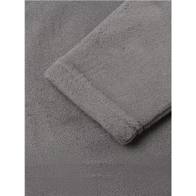 Свитшот флисовый детский MINAKU: Fleece Soft, графит, рост 116 см