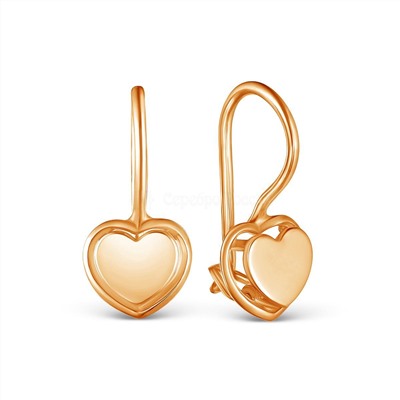 Серьги детские из золочёного серебра 925 пробы 402G001-301з