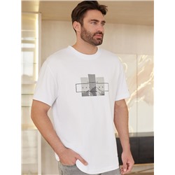 Свободная футболка  с авторским принтом