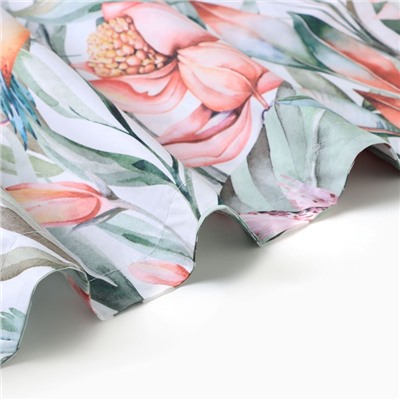 Комплект наволочек «Этель» Exotic island, 70×70+3 см, 2 шт., перкаль, хлопок 100%