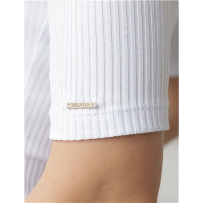 Футболка из трикотажа в широкий рубчик