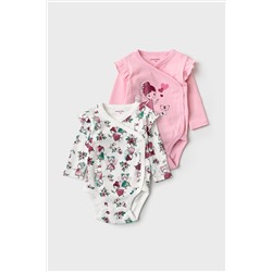 Боди детское трикотажное для девочек, 2 шт в комплекте PLAYTODAY, 1240130