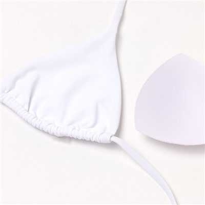 Купальник раздельный бикини на завязках женский MINAKU, белый, размер 46