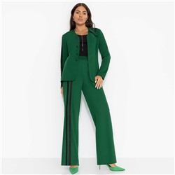 Брючный костюм из трикотажа, Личное превосходство (изумруд, 2 в 1, с поясом)