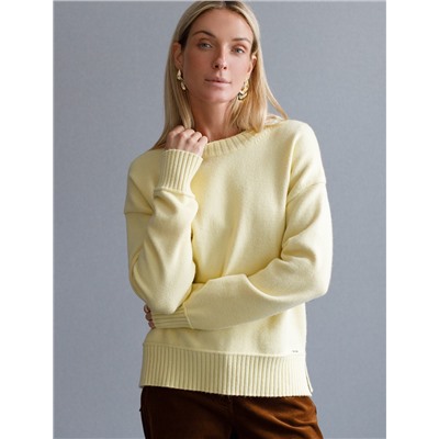 Базовый джемпер из мягкой пряжи с кашемиром с разрезами по бокам