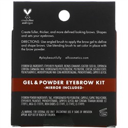 E.L.F., набор для бровей, гель и пудра, средний оттенок, гель весом 1,3 г (0,045 унции), пудра весом 1,8 г (0,063 унции)