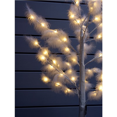 Светодиодное дерево «Перья» 1.5 м, 300 LED, постоянное свечение, 220 В, свечение тёплое белое