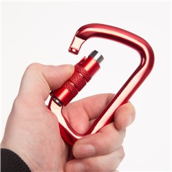 Карабин с байонетной муфтой «Мастер К», 11×7 см, 30 KN, красный