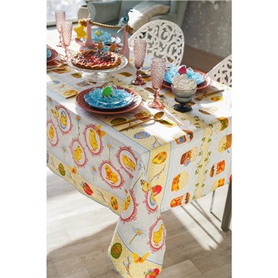 Скатерть «Доляна. Пасха», 145×144 см, 100% хлопок, рогожка, 164 г/м²