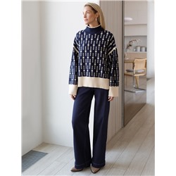 Джинсы-трубы из эластичного денима на флисе