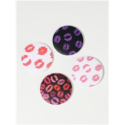 Зеркало складное «Поцелуи», d=7.3 см, с увеличением х2, рисунок МИКС