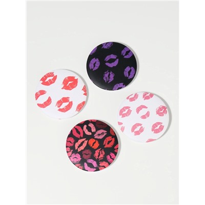 Зеркало складное «Поцелуи», d=7.3 см, с увеличением х2, рисунок МИКС