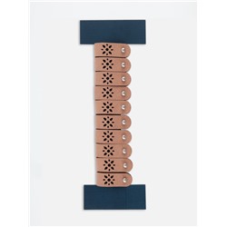 Бирка с кнопкой «Цветочек» TEIRA, 8×1.5 см, 10 шт., коричневая