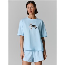 КОМПЛЕКТ ЖЕНСКИЙ (ДЖЕМПЕР, ШОРТЫ) 592591