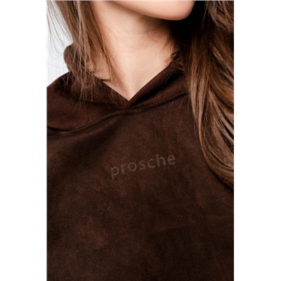 Свитшот 4 оверсайз короткий (Темно-коричневый)