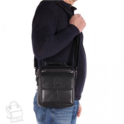Сумка мужская кожаная 6803Z black Zinimsk