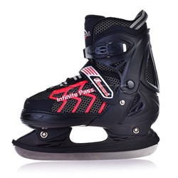 Коньки (размер М35-38) черные-красные, в сумке