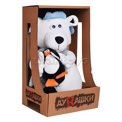 ДуRашки, Полярный медведь и Пингвин, 26 см, в коробке
