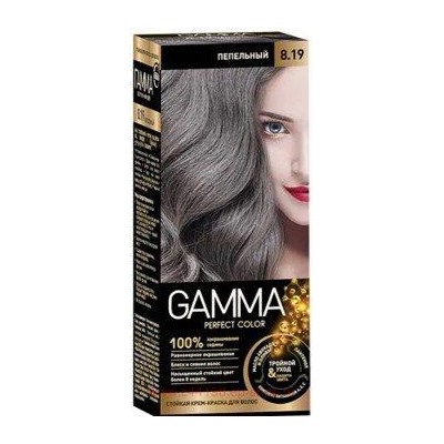 Gamma Perfect Color Стойкая Крем-Краска для волос тон 8.19 Пепельный с окислителем кремом 9% 50 мл