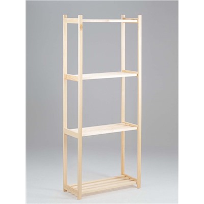 Стеллаж деревянный «Альфа», 4 полки, 159×64×28 см, хвоя, напольный, «Добропаровъ»