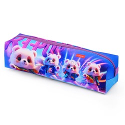Пенал 210х50х60мм., на молнии мягкий "K-pop мишки"