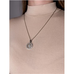 Подвеска из чернёного серебра с фианитами - Ангел хранитель 925 пробы 3-620ч