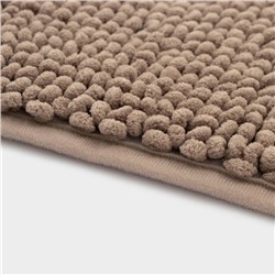 Коврик для дома LaDо́m, букли, плотность 1100 г, 50×80 см, коричневый