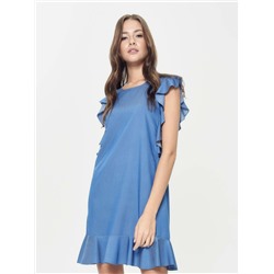 Платья CONTE LPL 905 Джинсовое платье А-силуэта с воланами