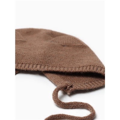 Шапка вязаная детская «Крошка Я», размер 48-50, кофейная