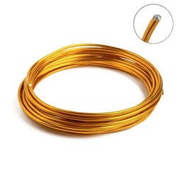 Проволока для плетения d=2.5 мм, намотка 5 м, цвет золотой