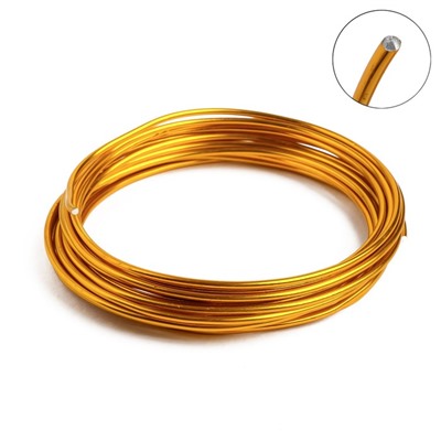 Проволока для плетения d=2.5 мм, намотка 5 м, цвет золотой