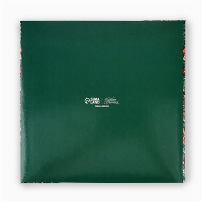 Коробка под 16 конфет с ячейками «Новогодняя ботаника», 19×19×3 см