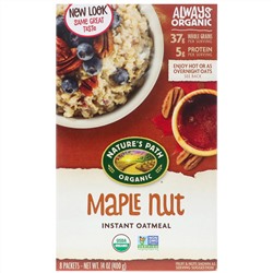 Nature's Path, Organic Instant Oatmeal, Maple Nut, 8 Packets, 14 oz (400 g)