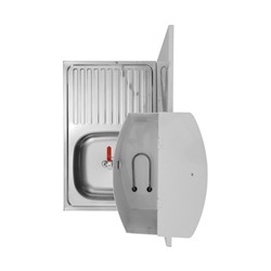 Умывальник «ТермМикс» Тандем, с ЭВН, нержавеющая мойка, 1250 Вт, 17 л, белый